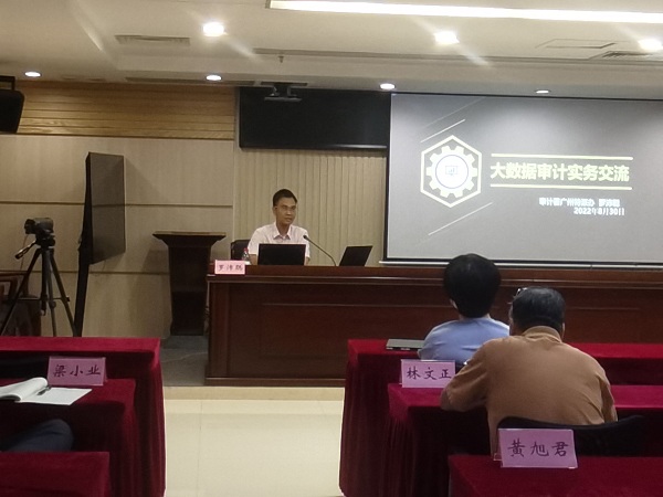 市審計局開展大數(shù)據(jù)審計實務培訓羅沛聰副處長講課.jpg