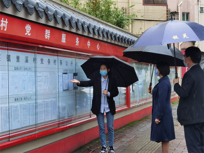 調研組到板芙鎮里溪村了解村務公開等情況.jpg